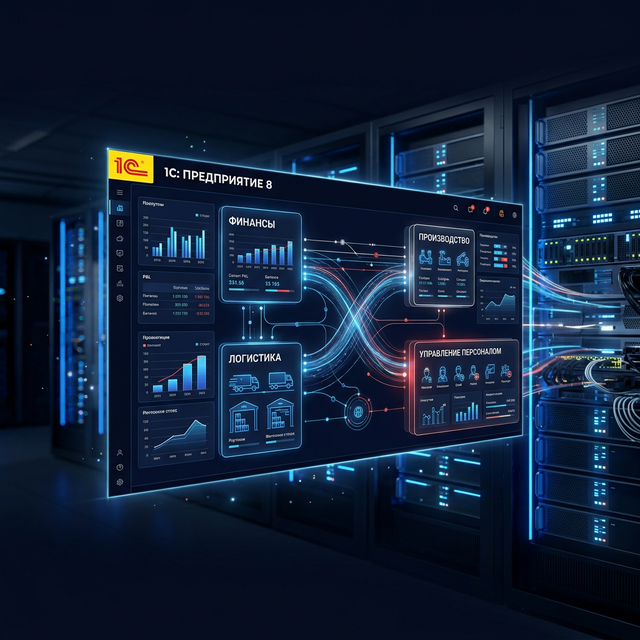 1С:ERP — модули финансы, производство, логистика